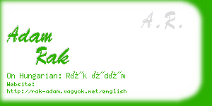 adam rak business card